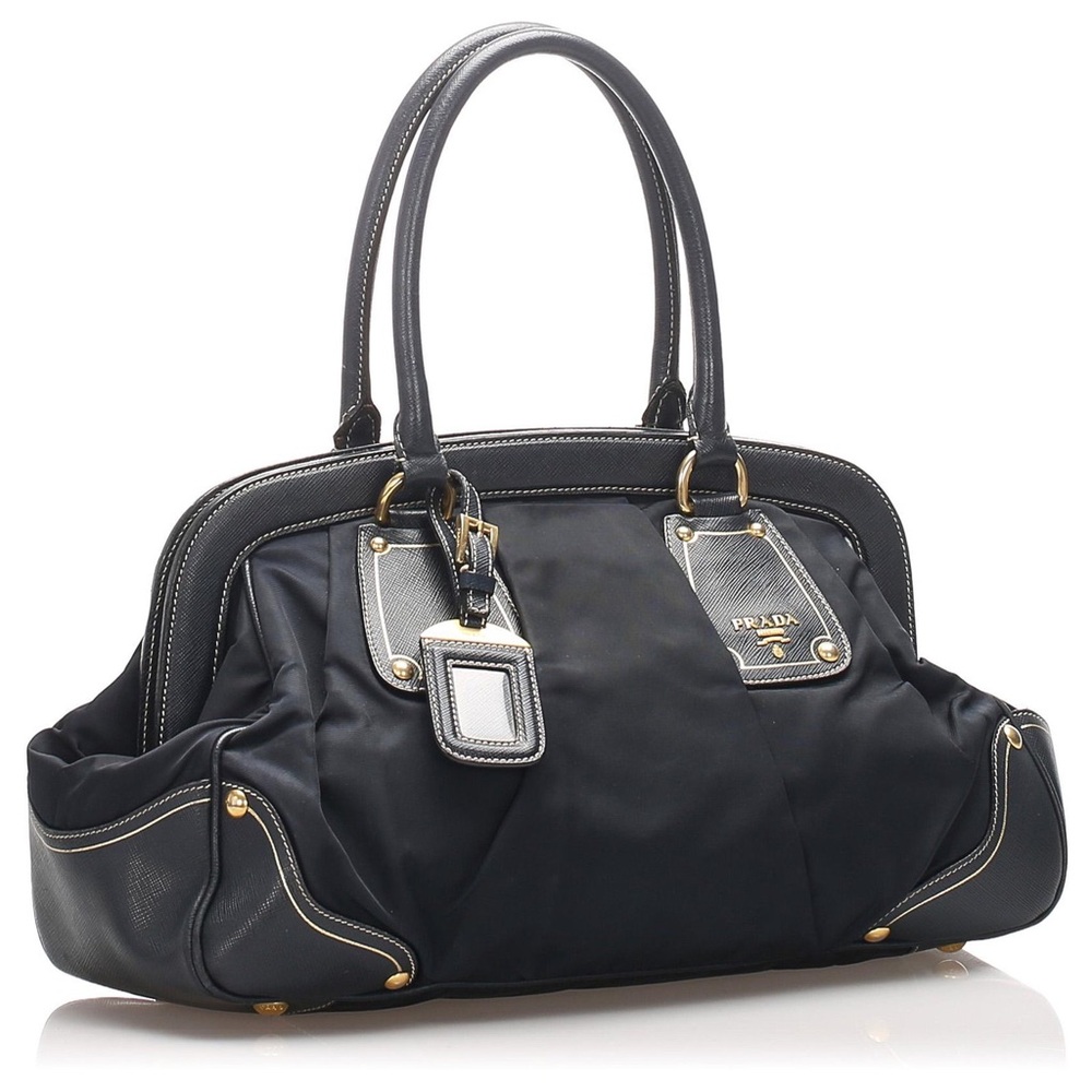 Authentic Prada black Tessuto frame handbag - Picture 2 of 7